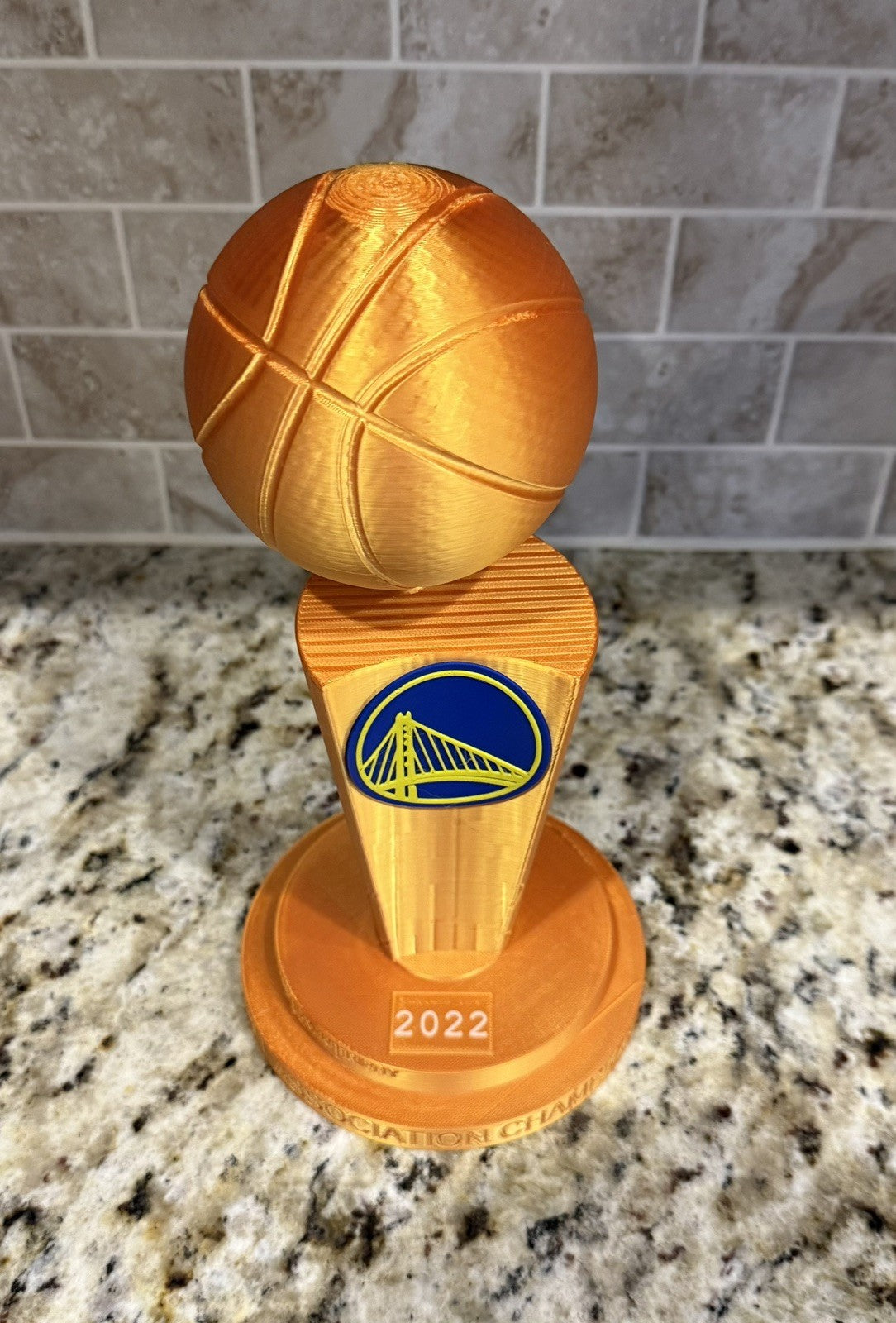 15-17-18-22 Golden State Warriors NBA CHAMPION TROPHY gold Larry O'Brien 10 inch