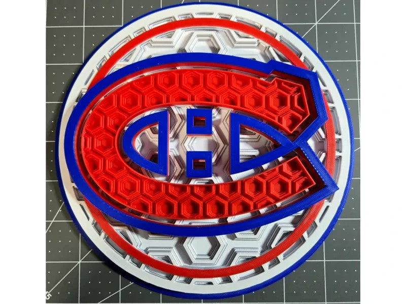 Montreal Canadiens Wall Art Or Display 3D printed Dimensional Mosaic