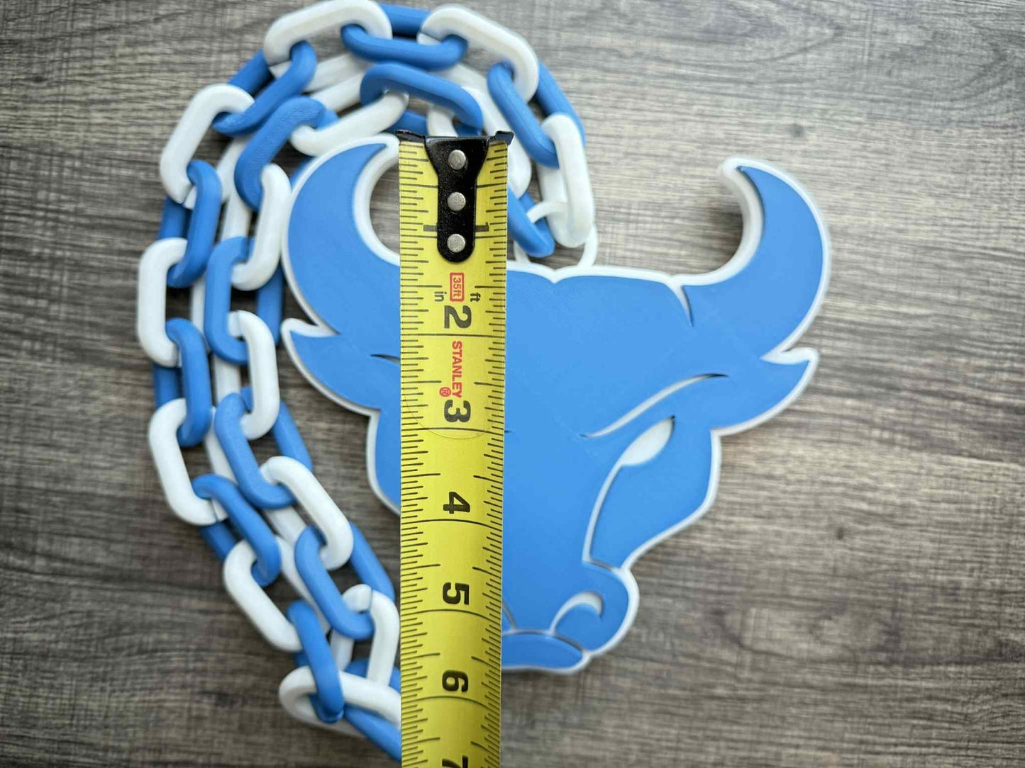 Buffalo Bulls Logo Oversized Necklace, Pendant Chain [Made To Order]