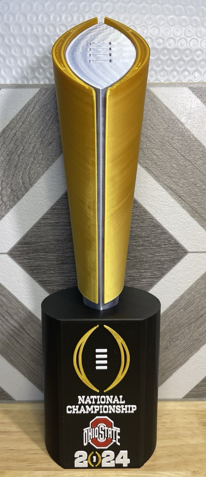 Ohio State Football National Championship Replica 3D-Printed Trophy (14-in)