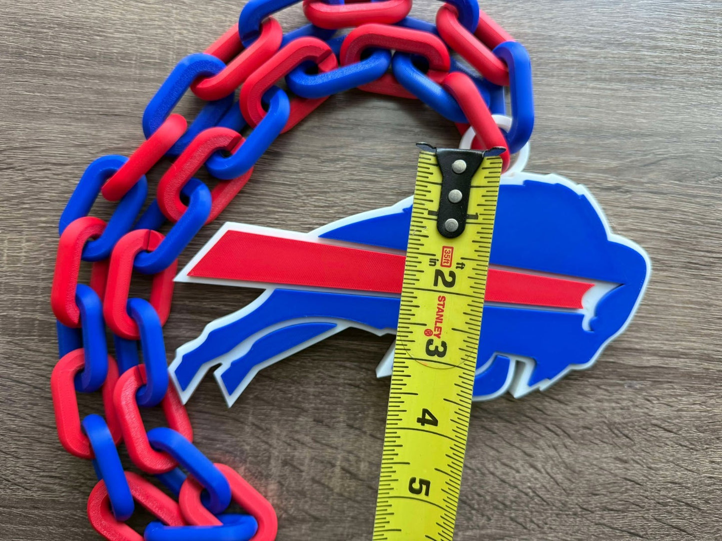 Buffalo Bills Logo Oversized Necklace, Pendant Chain [Made To Order]