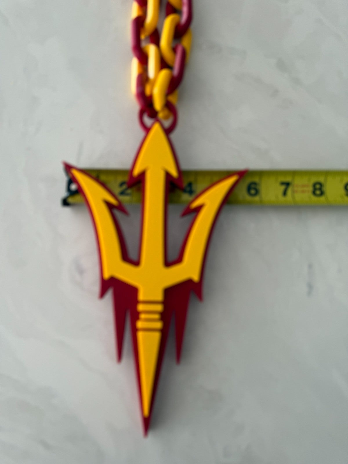 Arizona State Sun Devils Oversized Necklace, Chain "Fear The Fork"