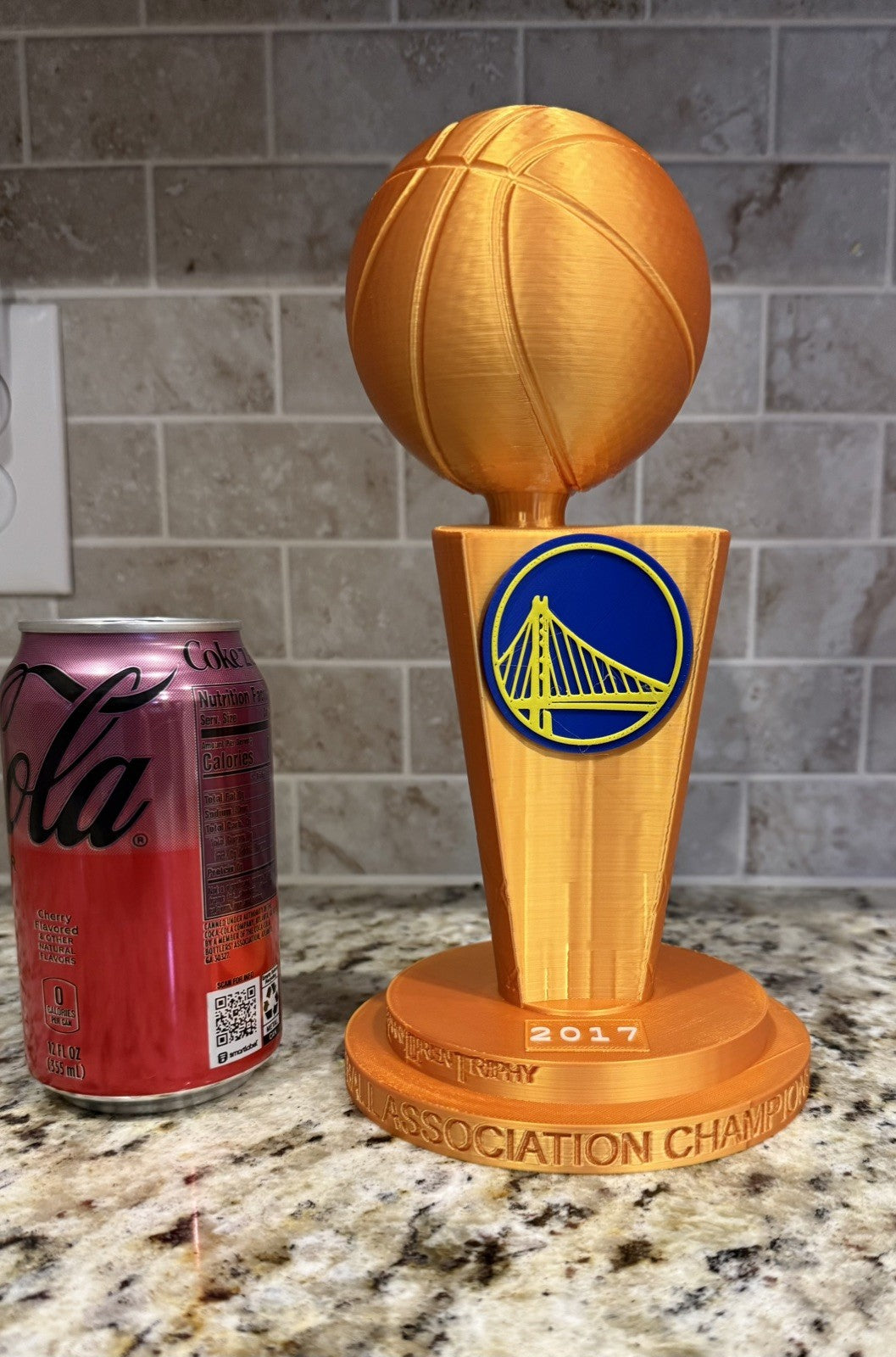 15-17-18-22 Golden State Warriors NBA CHAMPION TROPHY gold Larry O'Brien 10 inch