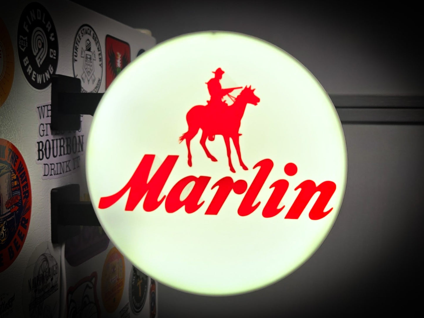 MARLIN Firearms 12 Inch Light Box LED Sign 3D Printed Wall Decor Man Cave Garage