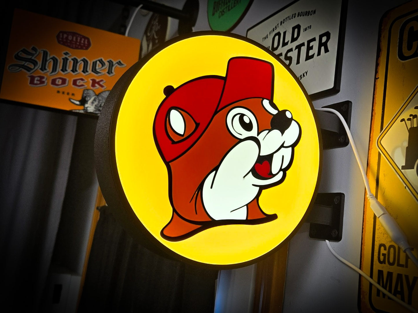 BUC-EE'S 12 Inch Light Box LED Sign 3D Printed Wall Decor Man Cave Garage