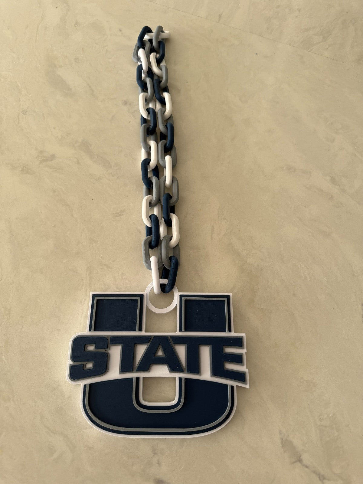 Utah State Aggies Logo Oversized Necklace Hype Pendant Chain HandMade 3D Printed