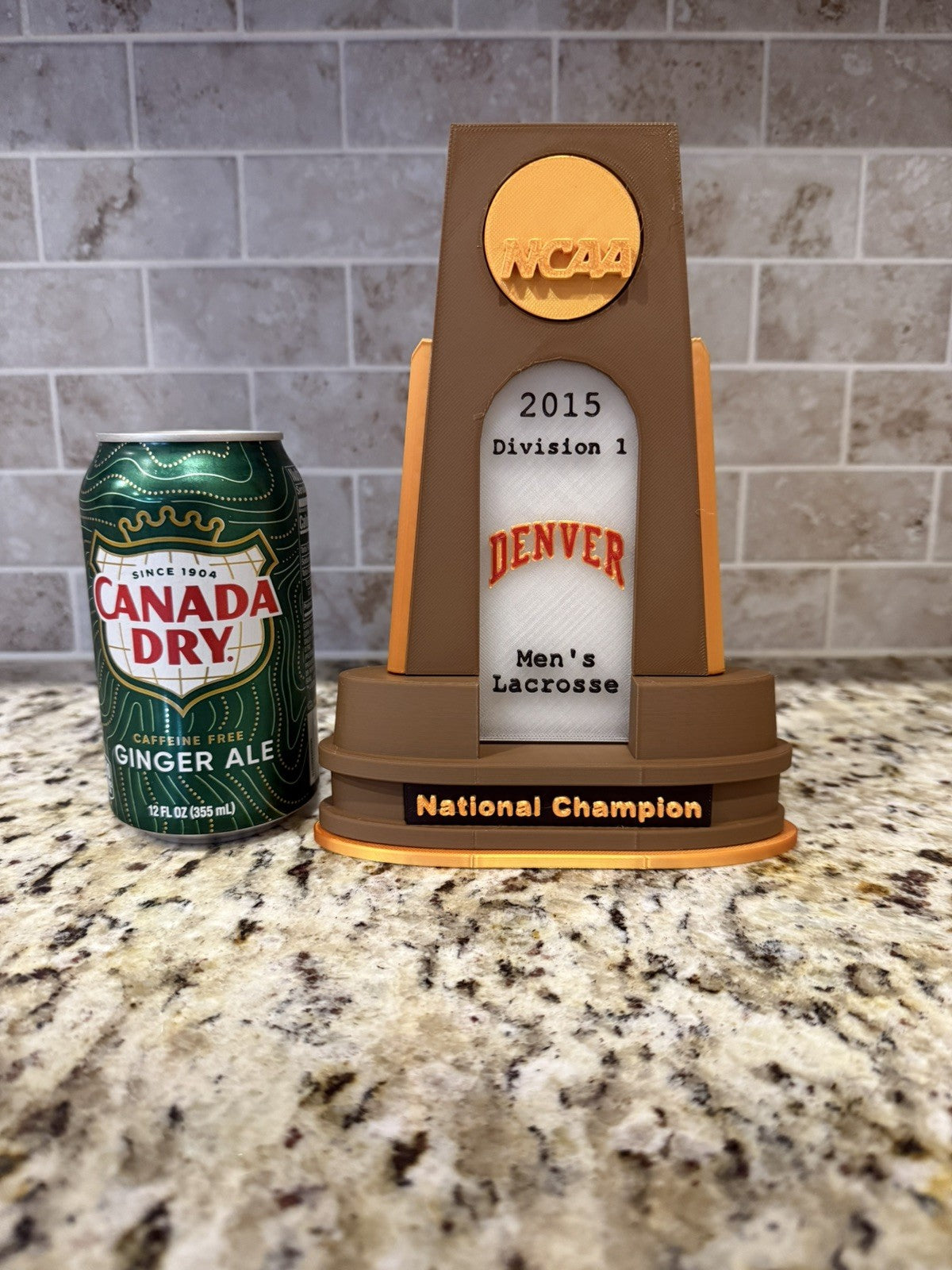 Denver pioneers 2015 lacrosse national champion  3d print custom