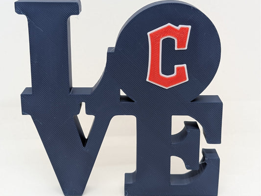 Cleveland Guardians Love Park Sign 3D Printed Wall Sign