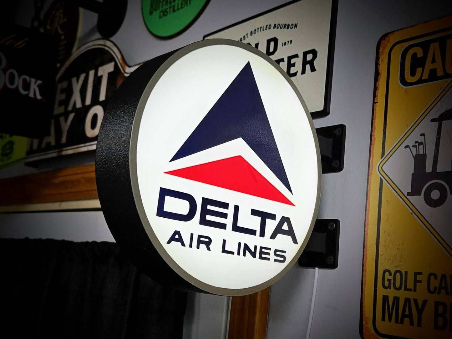 DELTA Airlines 12 Inch Light Box LED Sign 3D Printed Wall Decor Man Cave Garage