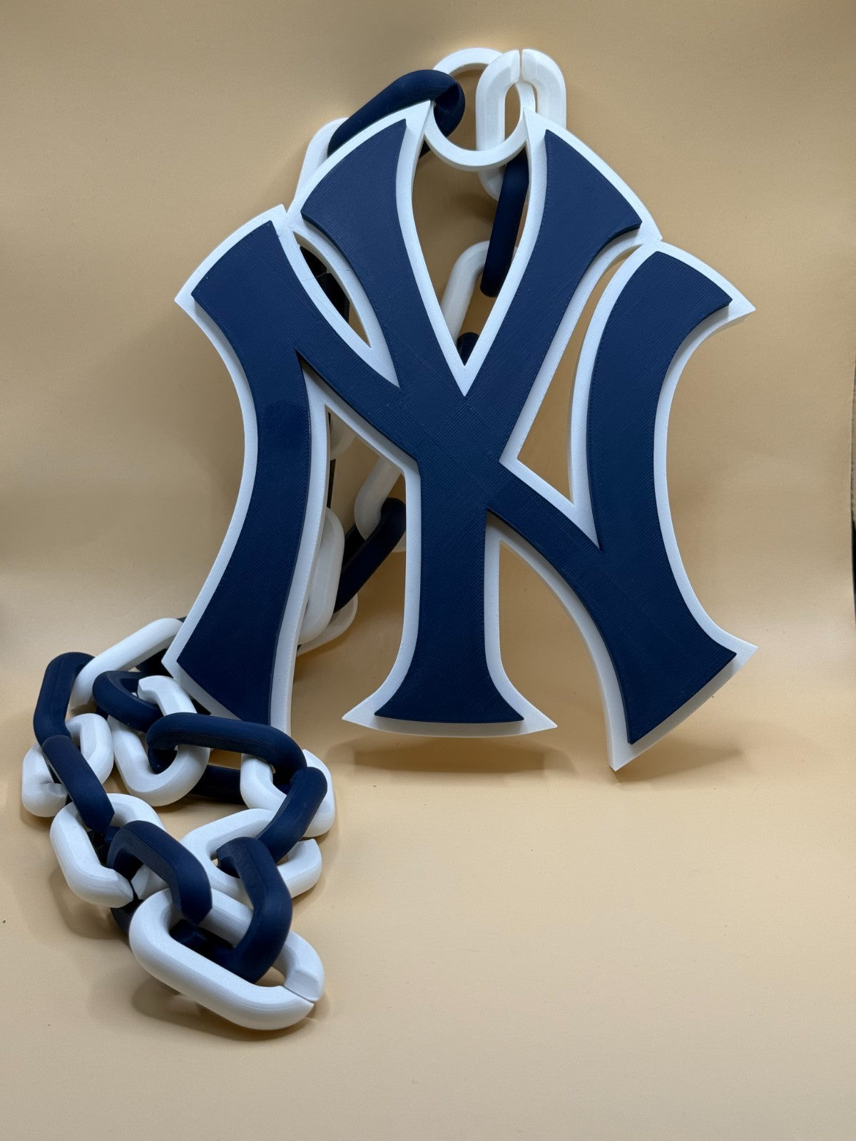 New York Yankees Oversized Necklace, Logo Pendant Handmade 3D Printed