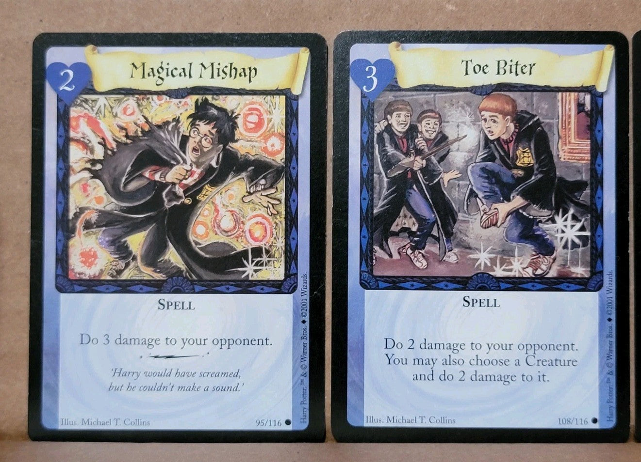 Harry Potter TCG Lot 4 Cobbing Bludger Stands Magical Mishap Toe Biter Damage