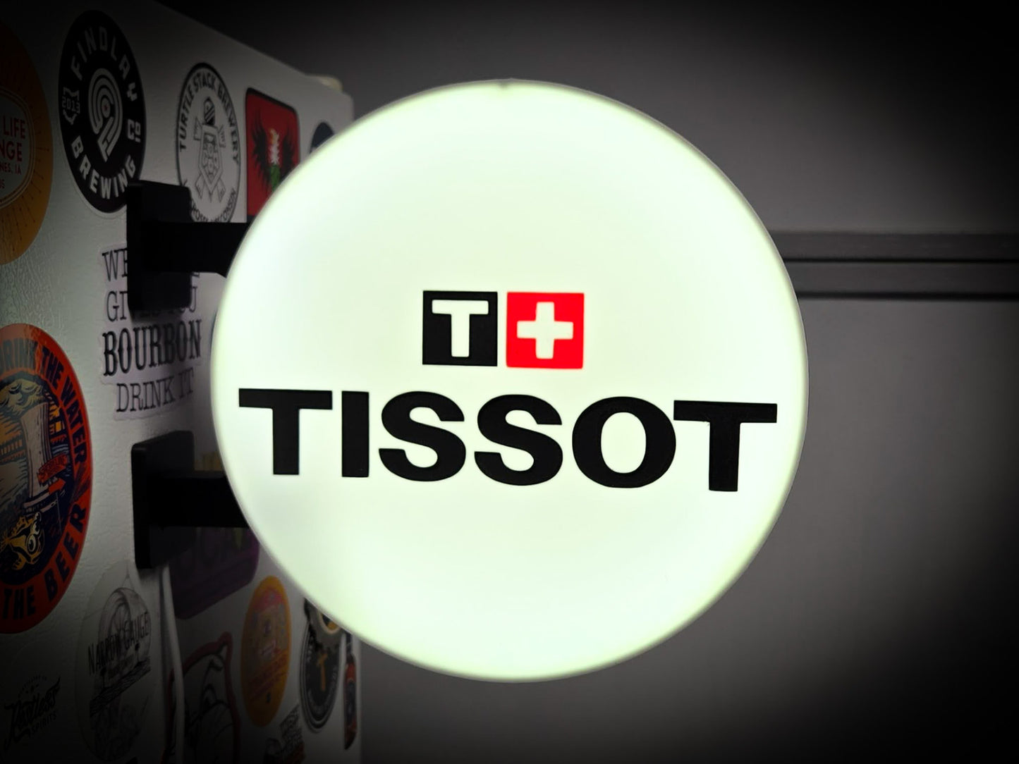 TISSOT 12 Inch Light Box LED Sign 3D Printed Wall Decor Man Cave Garage