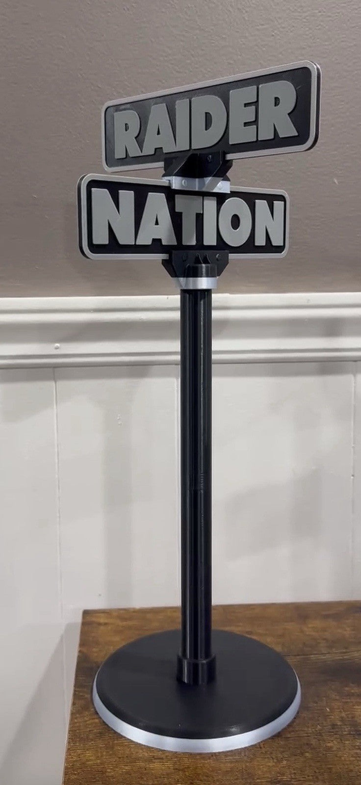 Las Vegas Raiders 15” Street Sign Office Man Cave Sports Memorabilia Shelf Decor