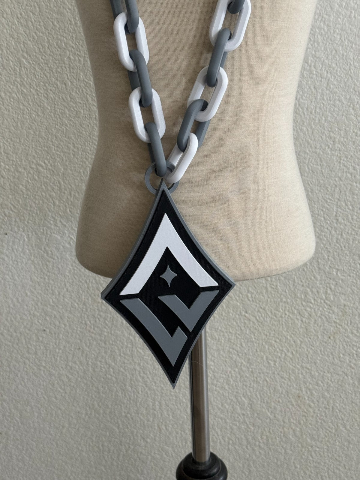 Las Vegas Aces Oversized Necklace, Hype Turnover Chain HandMade 3D Printed