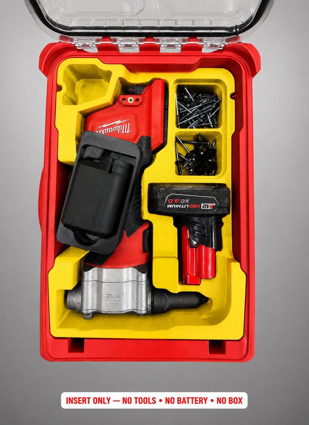 Milwaukee Packout Insert for M12 Cordless Rivet Tool | 3D Printed