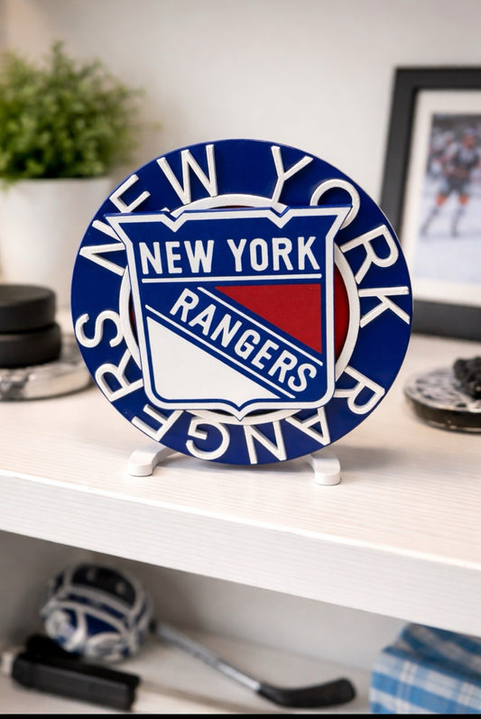 New York Rangers 3D Printed Desk Display / Shelf Decor