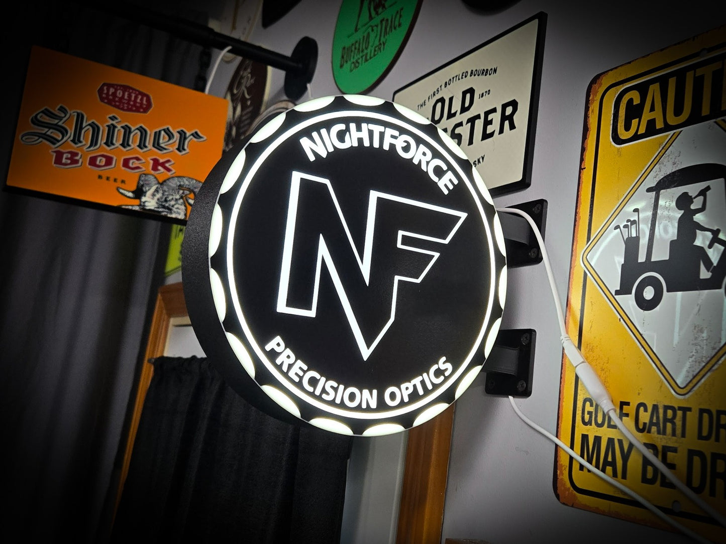 NIGHTFORCE OPTICS 12 Inch Light Box LED Sign 3D Printed Wall Decor Man Cave