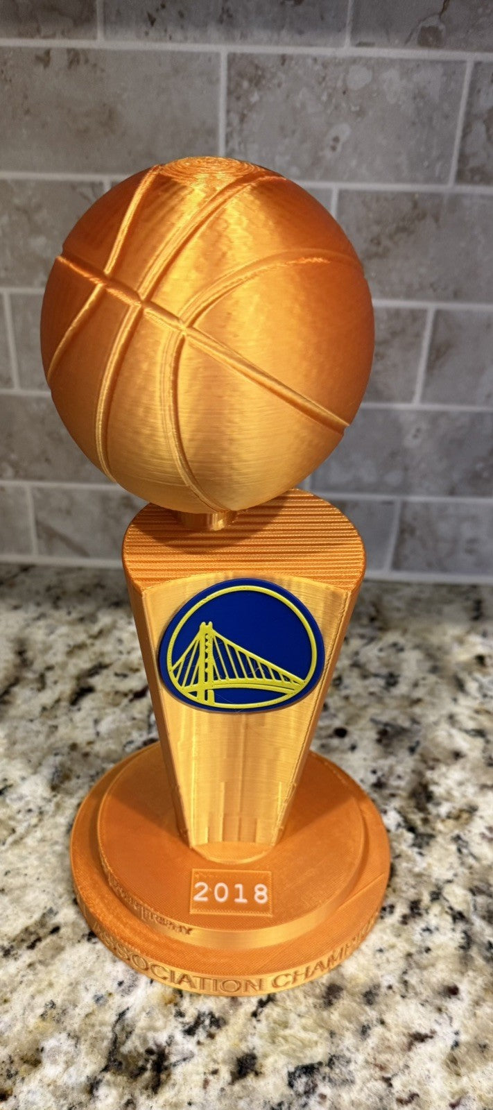 15-17-18-22 Golden State Warriors NBA CHAMPION TROPHY gold Larry O'Brien 10 inch
