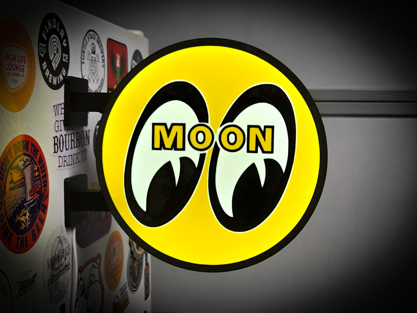 MOON Equipped ~ MOONEYES 12 Inch Light Box LED Sign 3D Printed Wall Decor