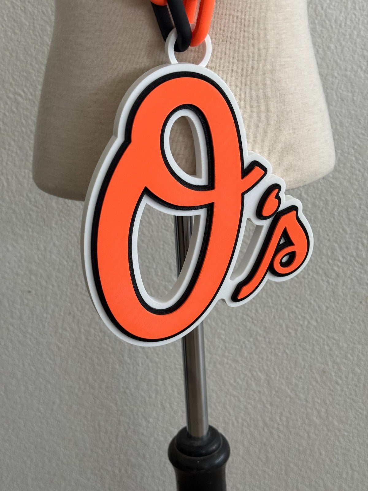 Baltimore Orioles Oversized Necklace Pendant Turnover Chain HandMade 3D Printed