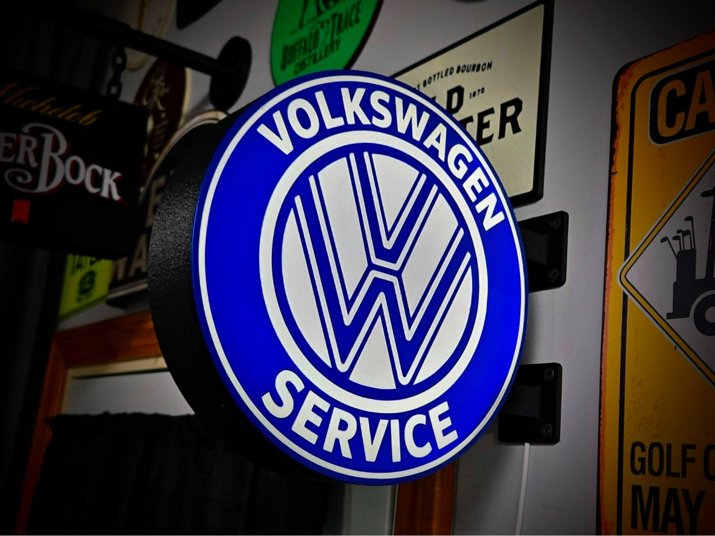 VOLKSWAGEN 12 Inch Light Box LED Sign 3D Printed Wall Decor Man Cave Garage