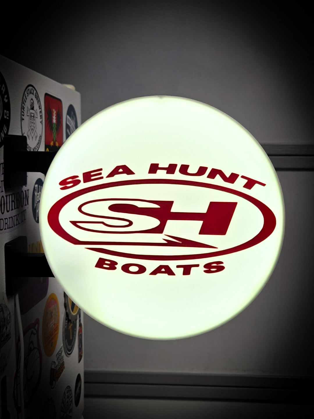 SEA HUNT Boats 12 Inch Light Box LED Sign 3D Printed Wall Decor Man Cave Garage