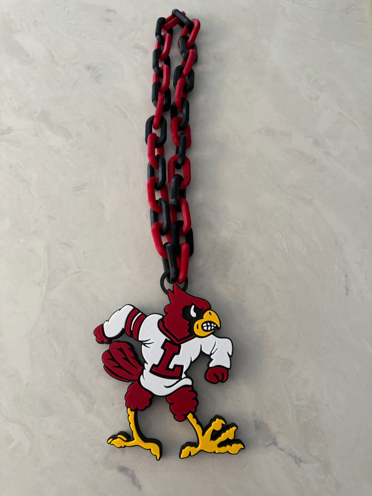 Louisville Cardinals Oversized Necklace Fan Chain Louisville First,Cards Forever