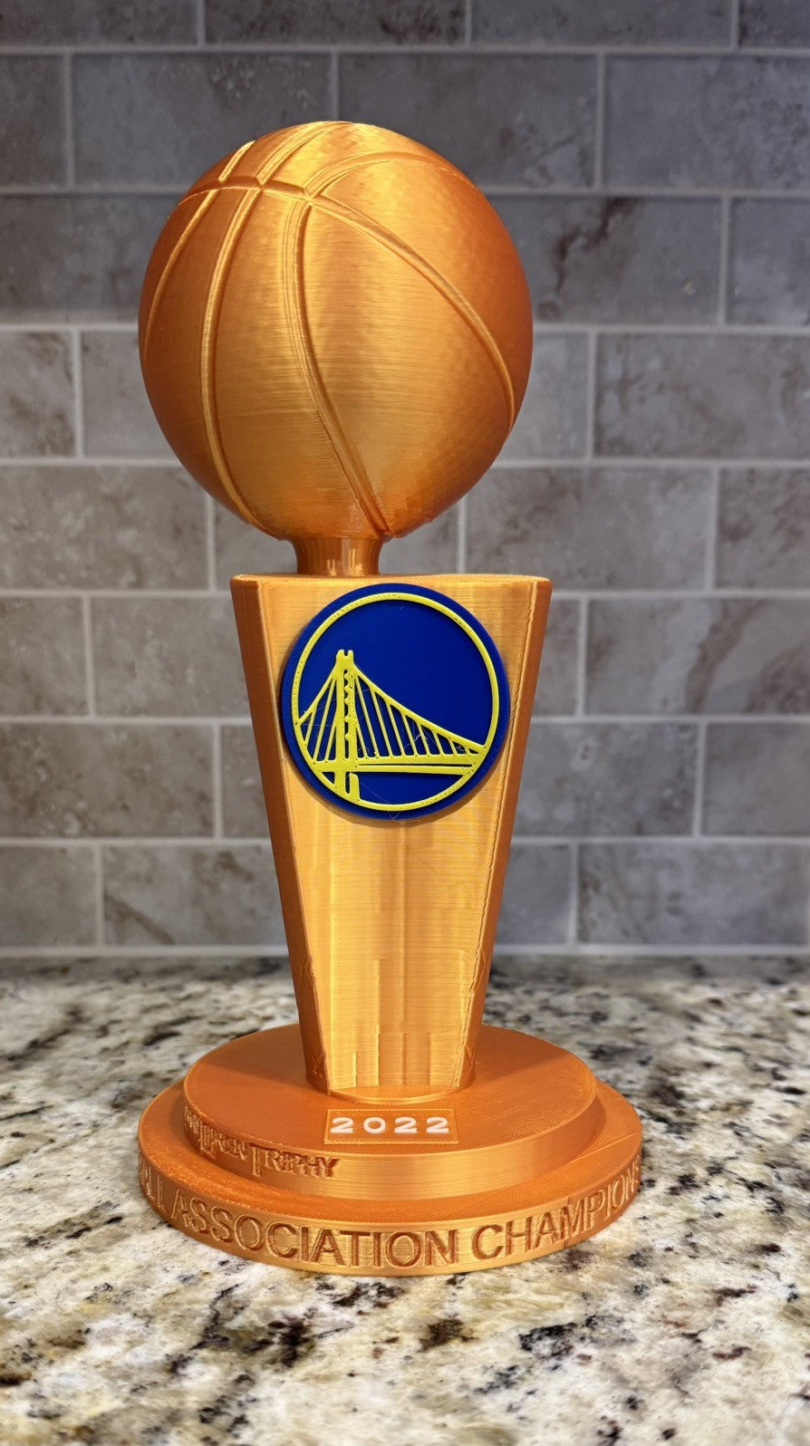 15-17-18-22 Golden State Warriors NBA CHAMPION TROPHY gold Larry O'Brien 10 inch