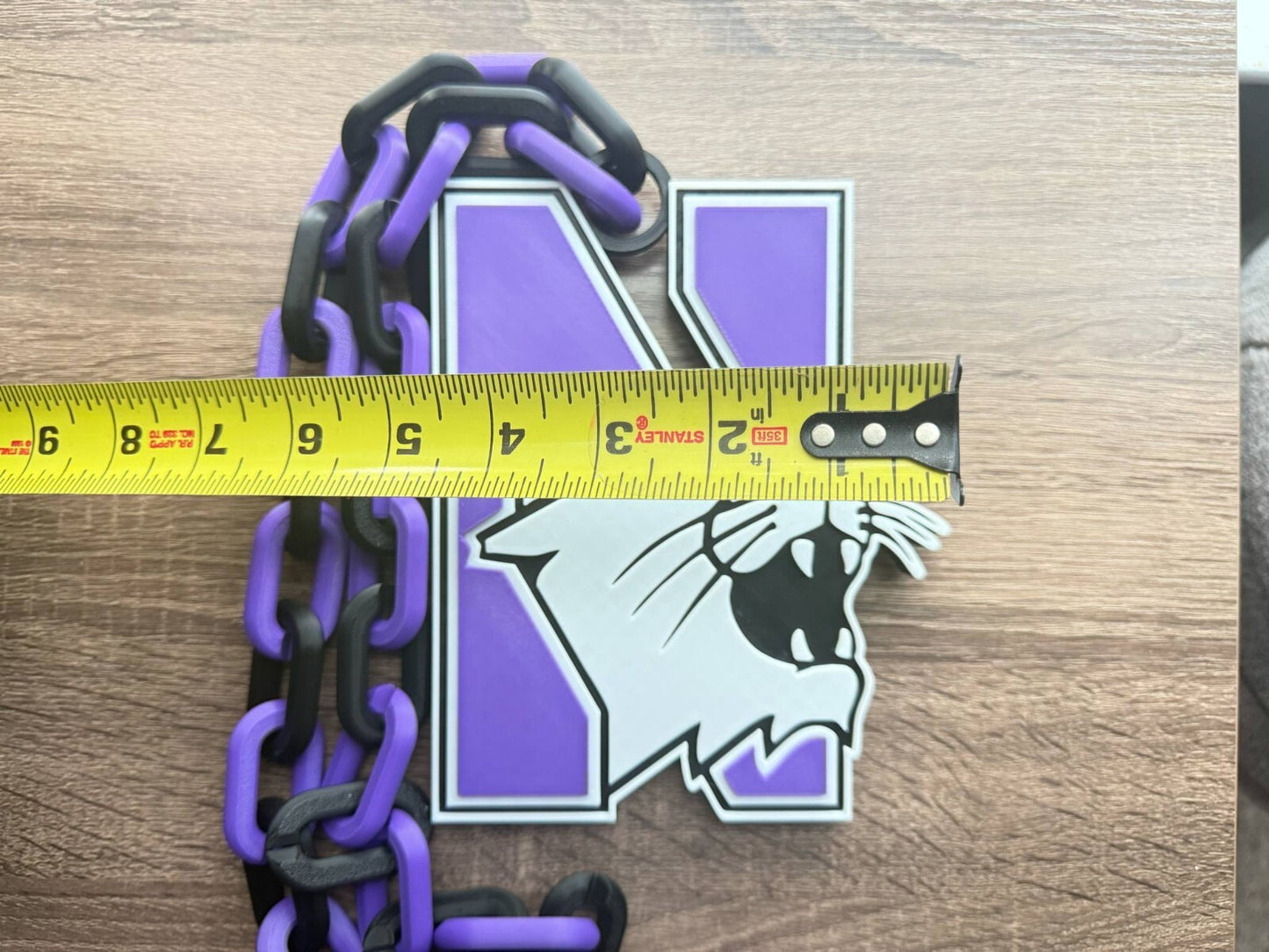 Northwestern Wildcats Oversized Necklace, Hype Chain