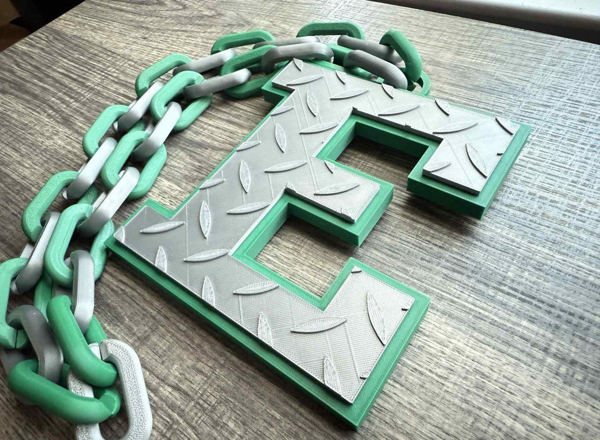 Eastern Michigan Eagles Logo Oversized Necklace, Pendant Chain