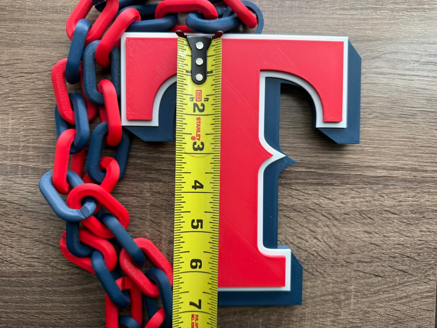 Texas Rangers 3D Printed Sports Chain, Necklace [Made to Order]