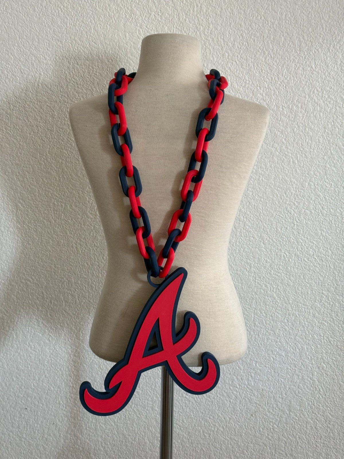 Atlanta Braves Oversized Necklace, Pendant Handmade 3D Printed