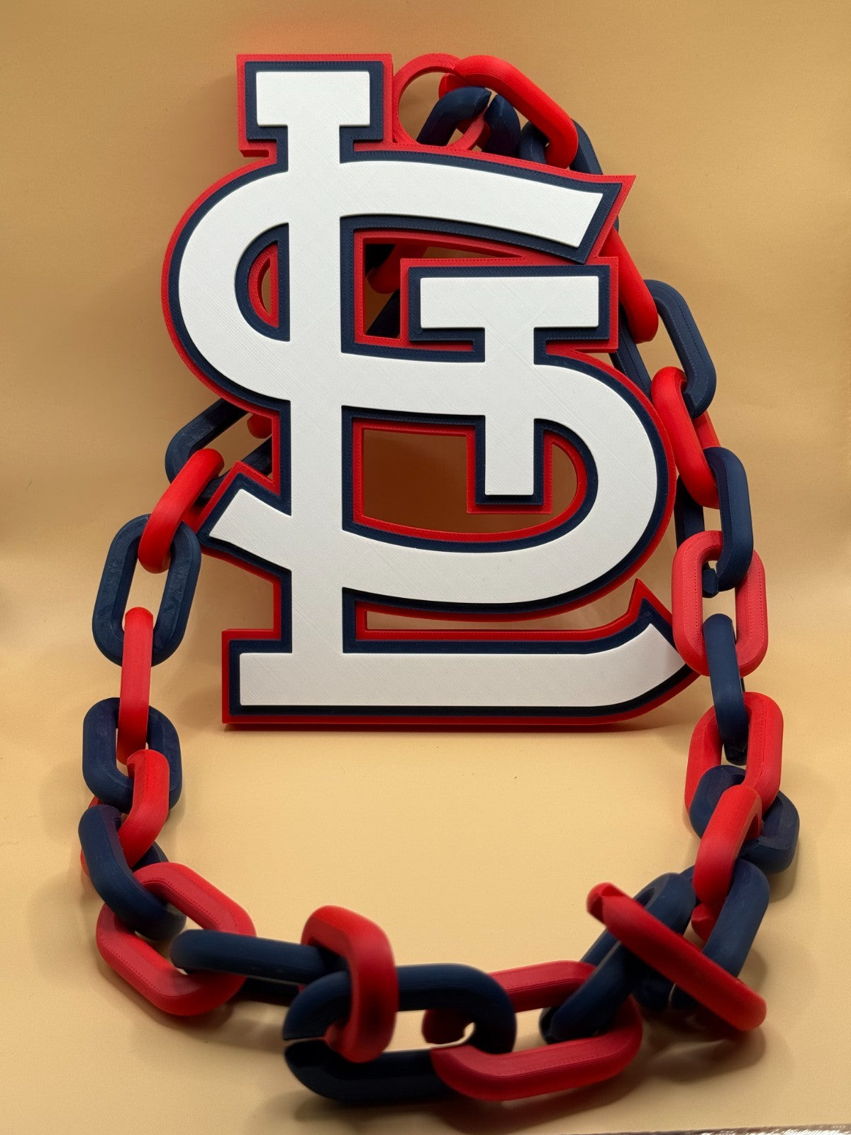 St. Louis Cardinals Oversized Necklace Turnover Chain HandMade 3D Printed