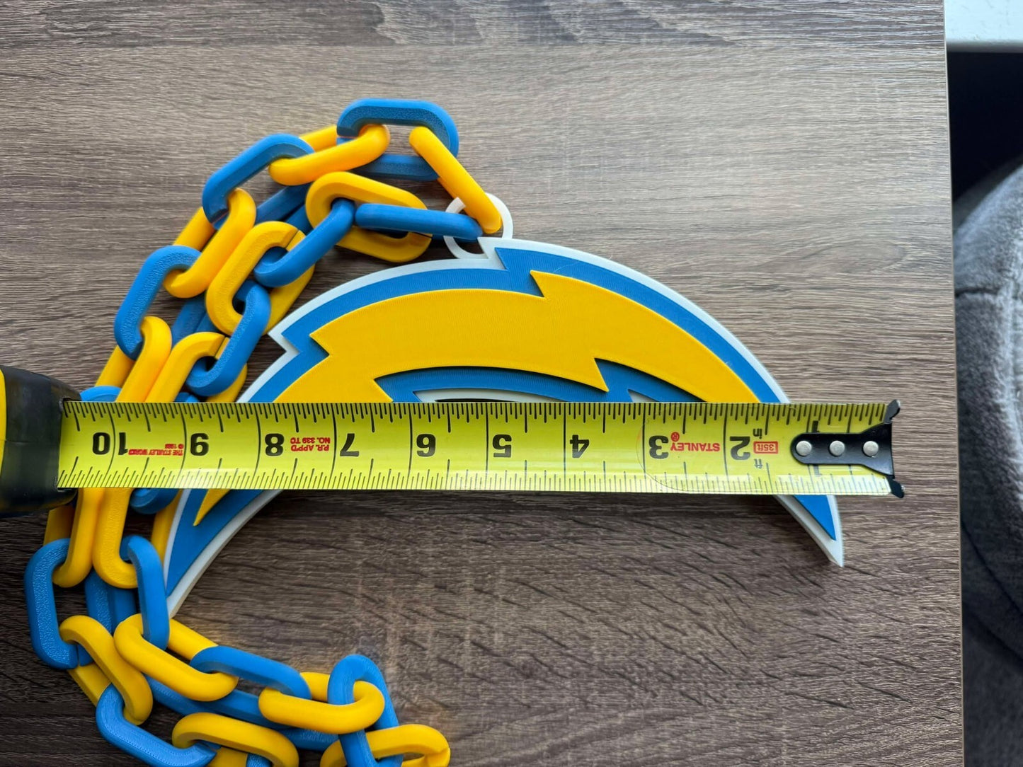 Los Angeles Chargers Oversized Necklace, Hype Chain [Made To Order]