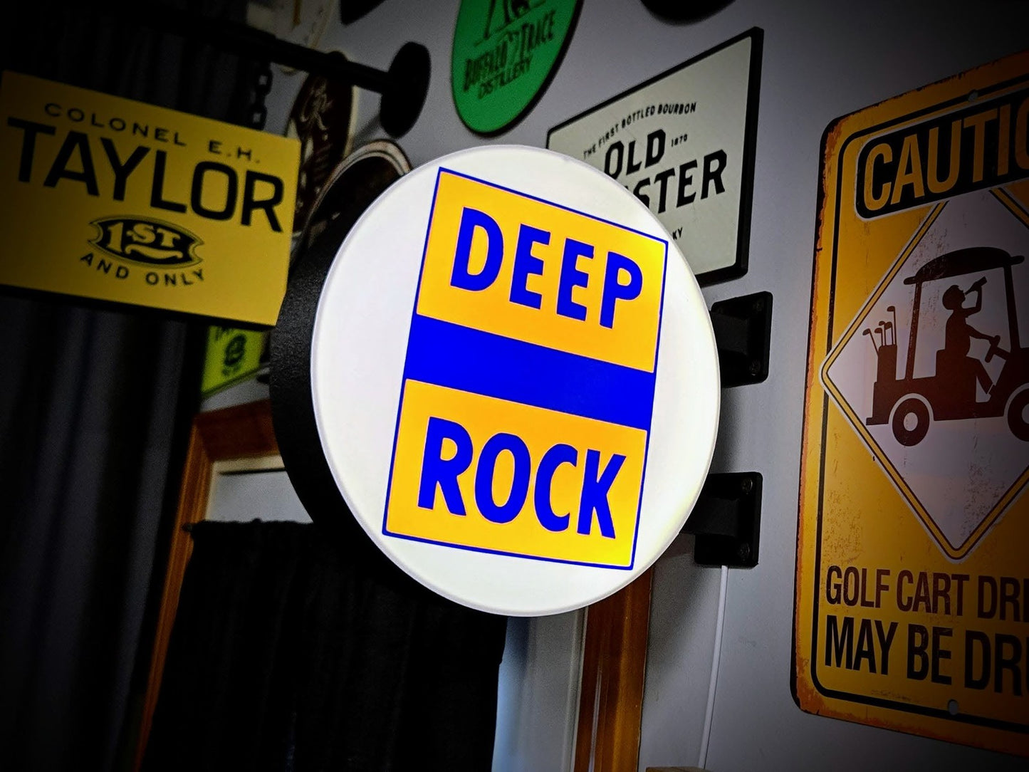 DEEP ROCK 12 Inch Light Box LED Sign 3D Printed Wall Decor Man Cave Garage