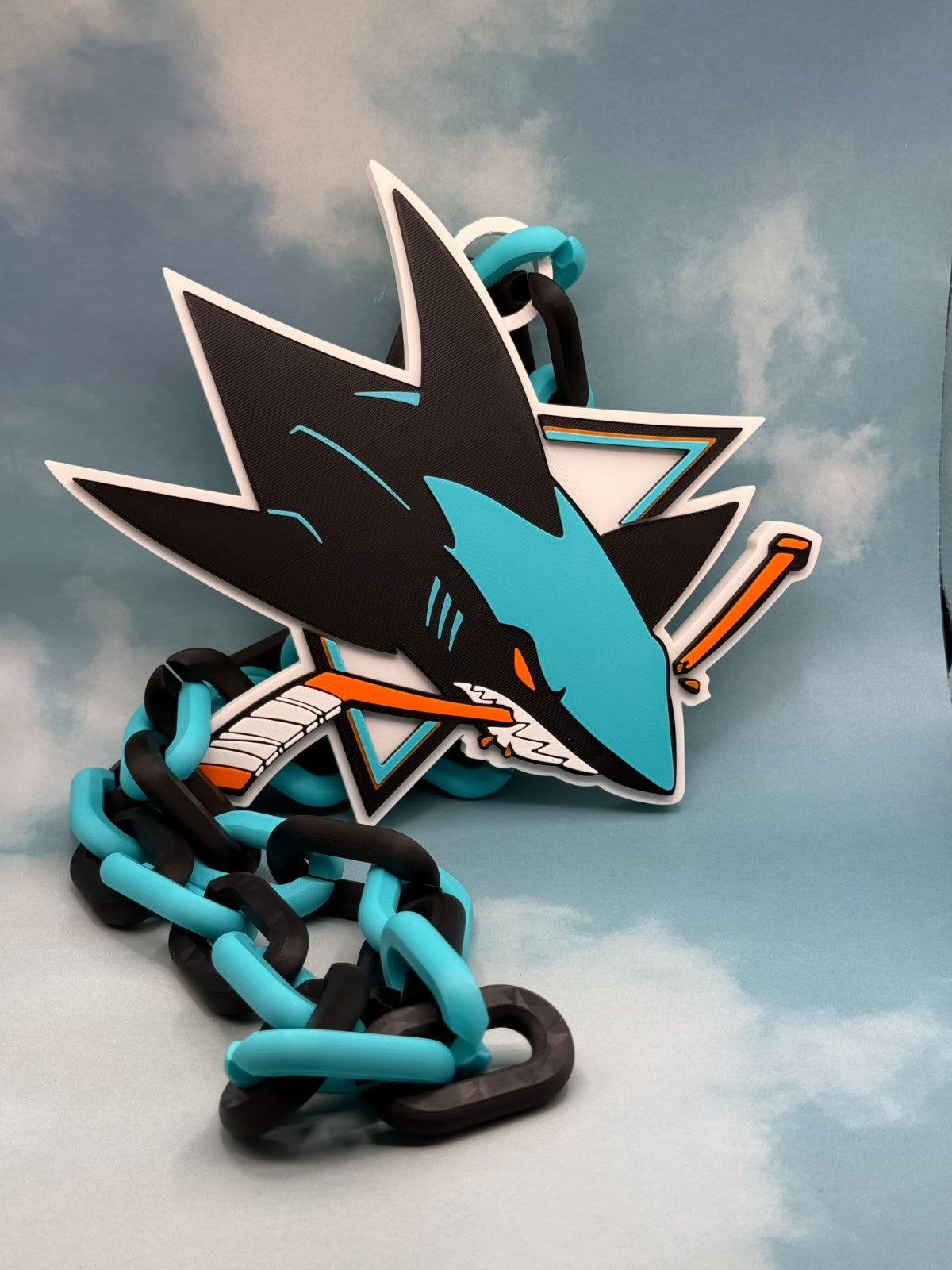 San Jose Sharks Oversized Fan Logo Necklace Hype Chain