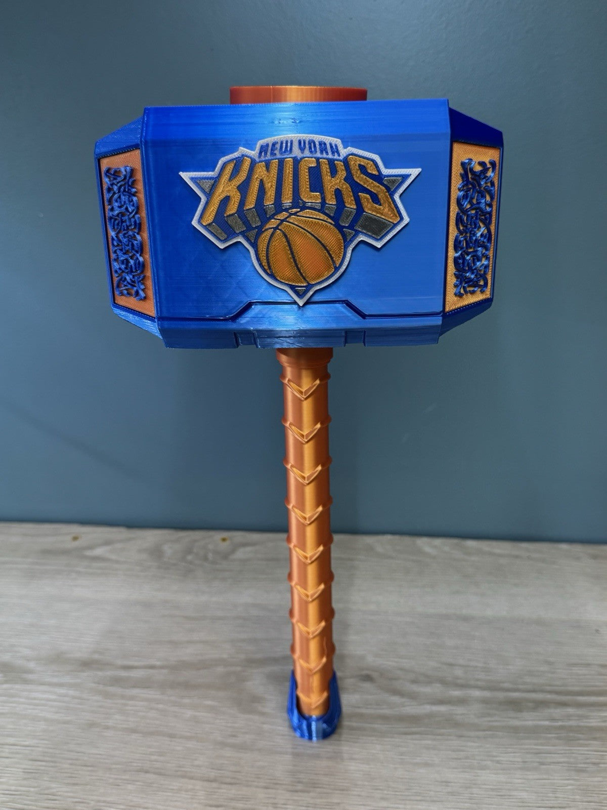 New York Knicks 13” Thor Hammer & Rock NBA Unique Fan Gifts Man Cave Office