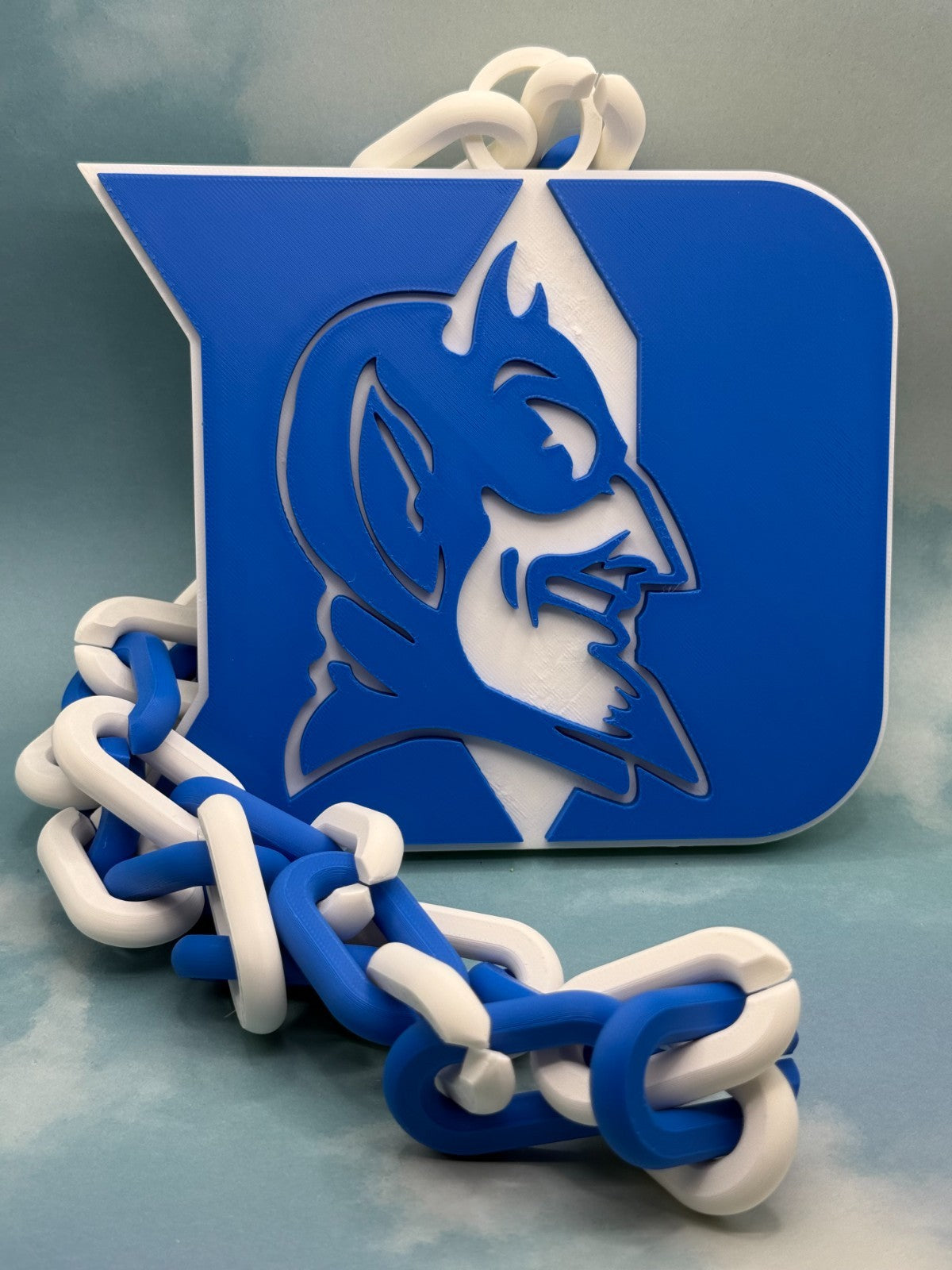 Duke Blue Devils Oversized Fan Necklace & Chain
