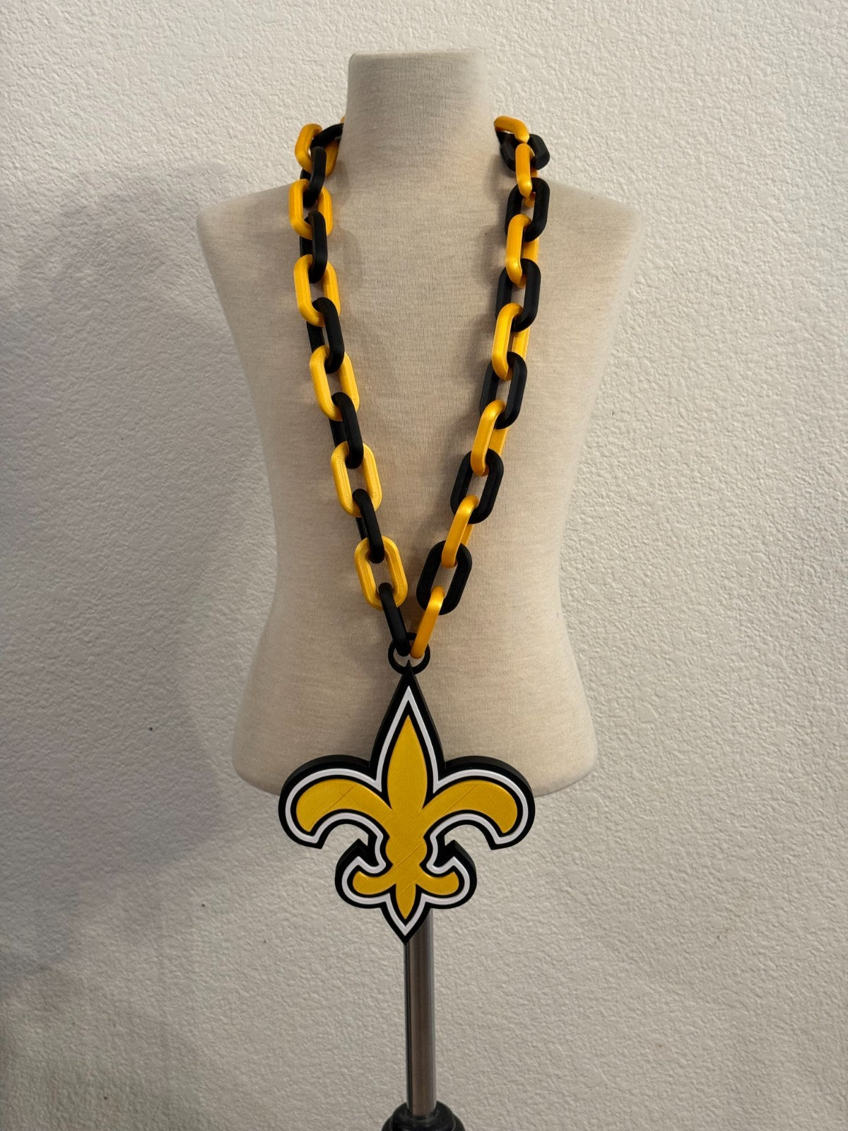 New Orleans Saints Oversized Logo Necklace HandMade 3D Printed