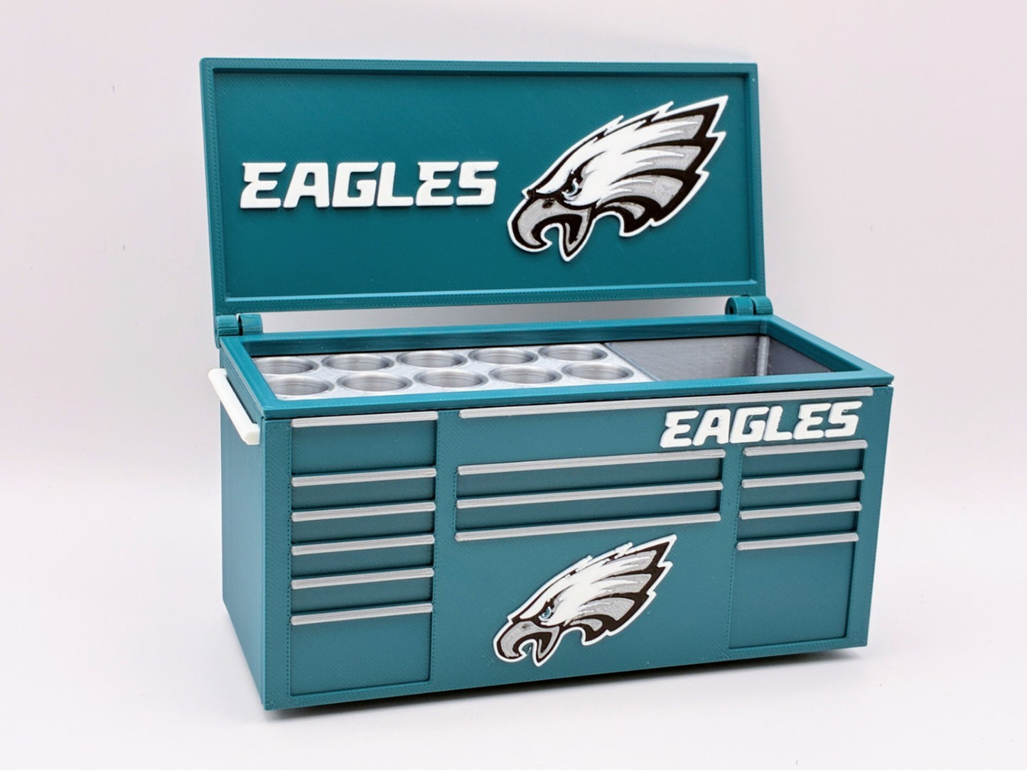Mini Toolbox Pen Holder – Football Team Inspired Desk Organizer – Gift for Spor