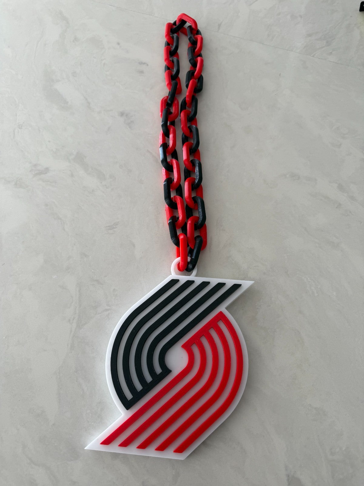 Portland Trail Blazers Oversized Necklace Fan Pendant 3D Printed