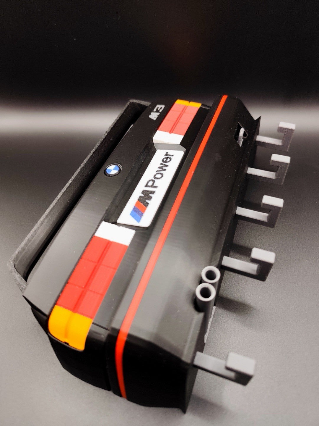 BMW M3 M Power Car-Shaped Wall Mounted Plastic 5-Hook Key Rack, Matte