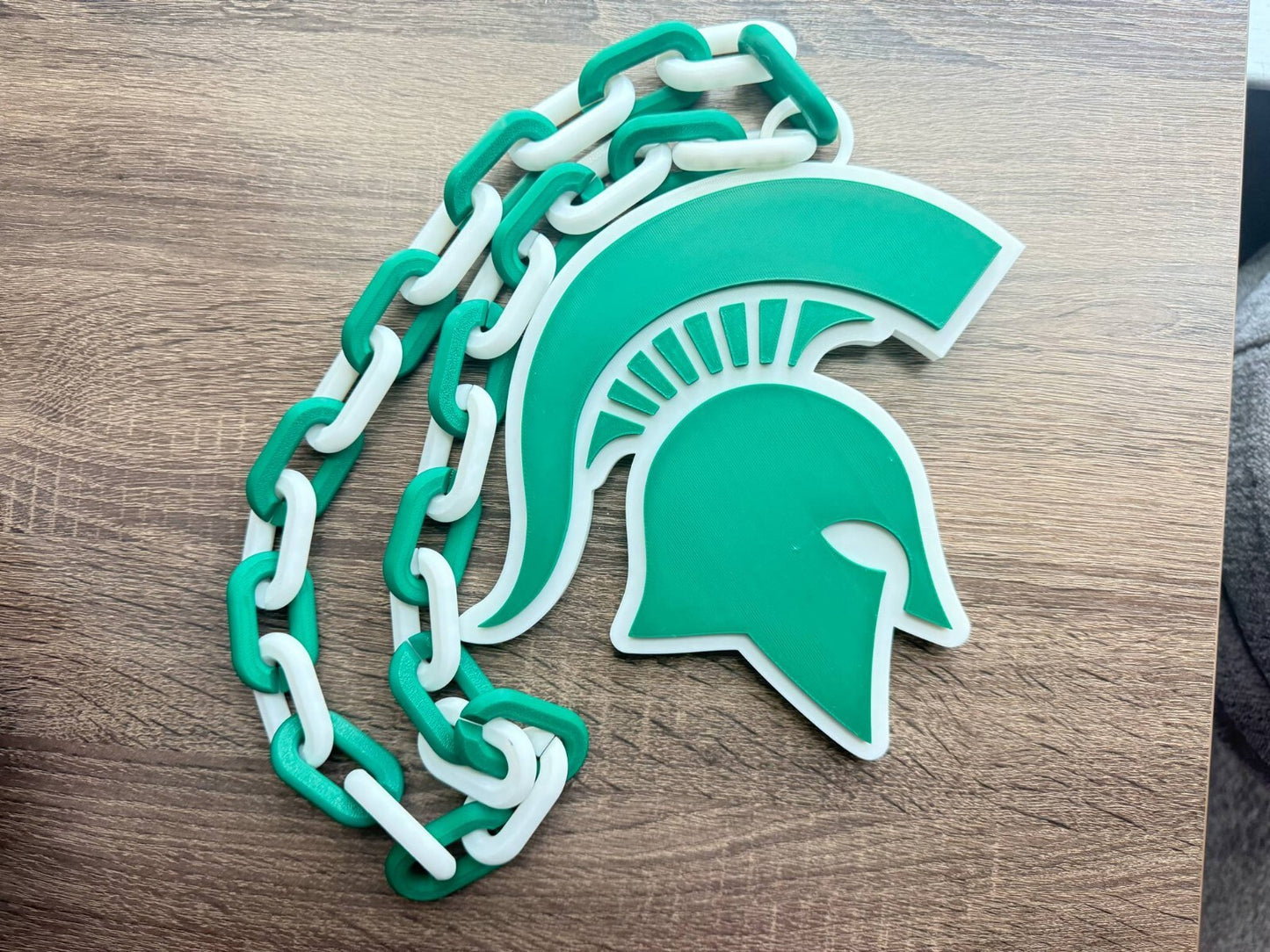 Michigan State Spartans Oversized Necklace, Pendant Chain Sports Chain