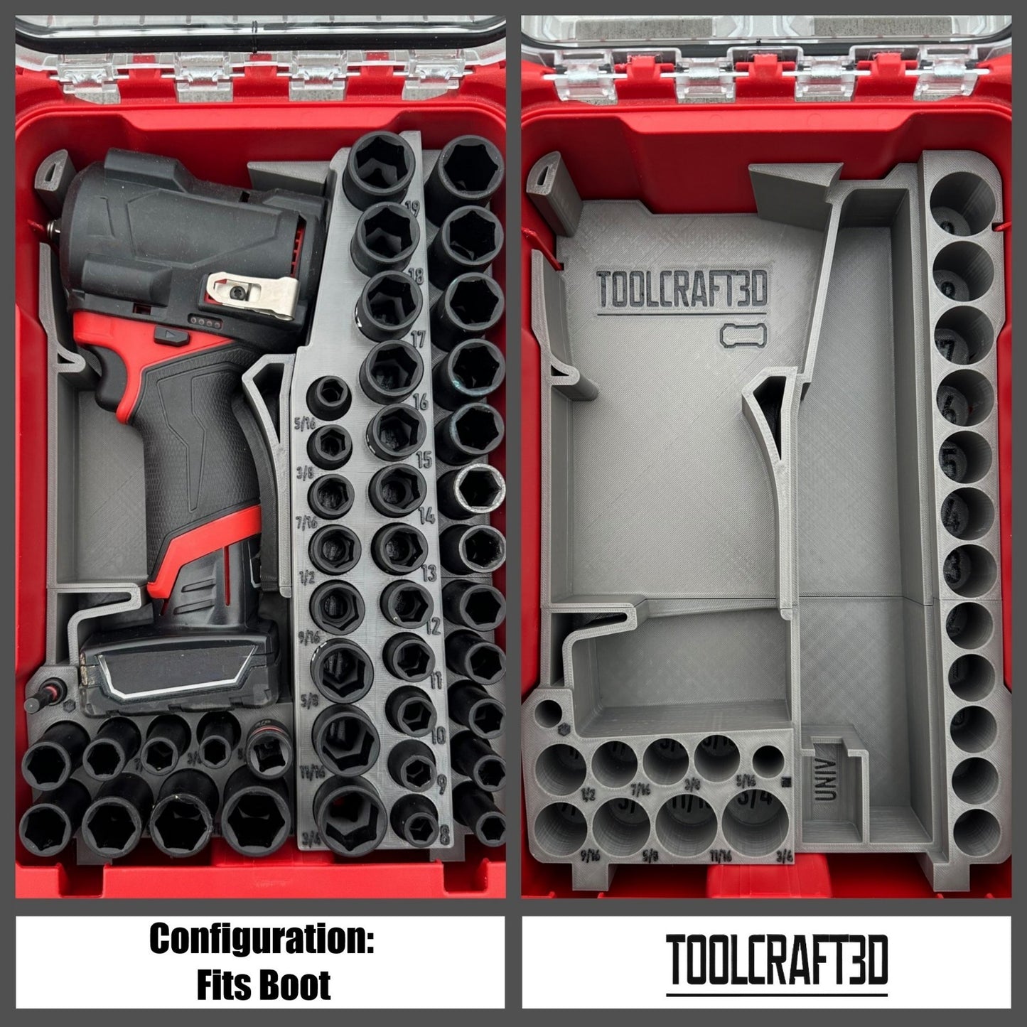 TC3D Insert for Milwaukee Packout and Gen2 M12 Stubby 3/8" Impact (Insert Only)
