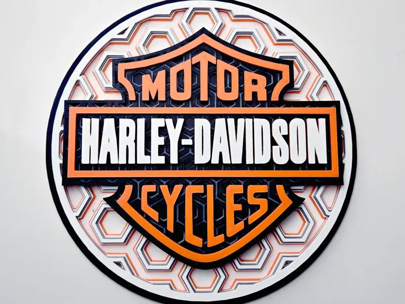 Harley Davidson Wall Art Or Display 3D printed Dimensional Mosaic