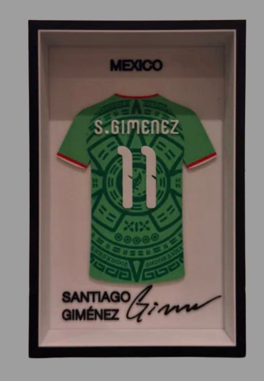 Soccer- Custom S Gimenez Inspired Jersey Display – 3D Printed (PLA)