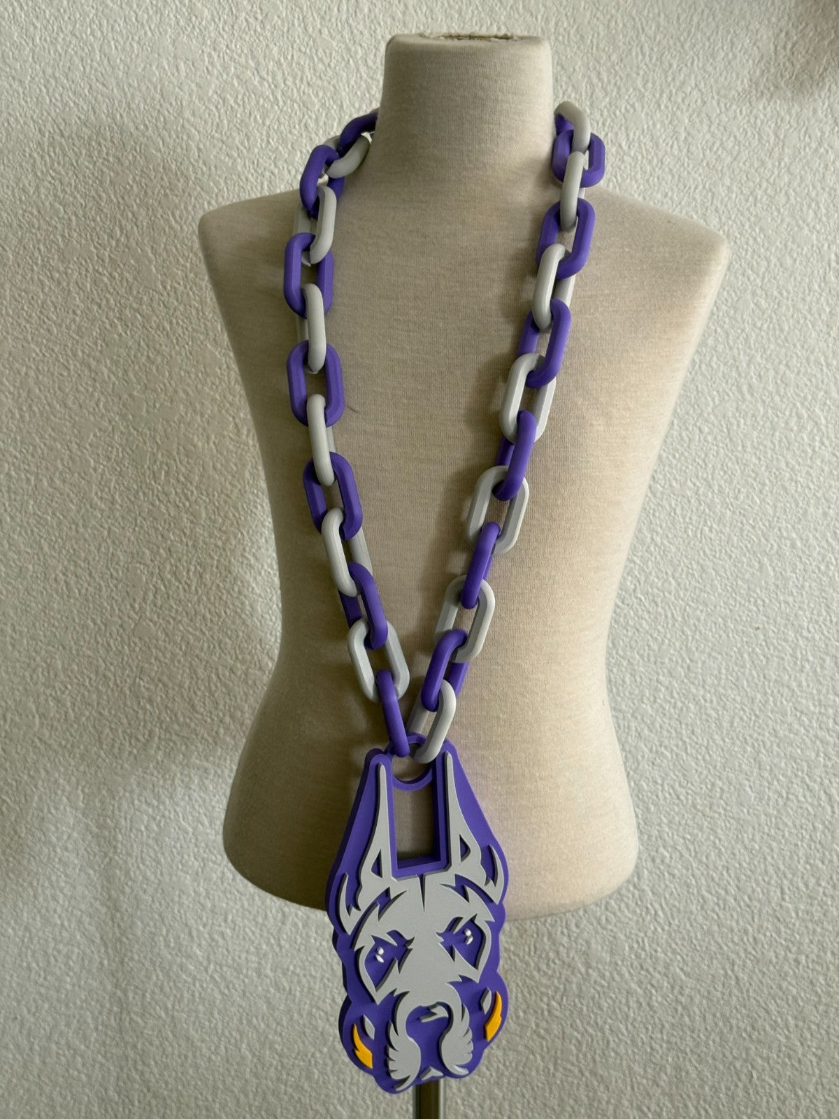 UAlbany Great Danes Oversized Necklace, Hype Chain Handmade 3D Printed