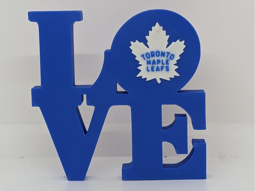 Toronto Maple Leafs Love Park Sign For Mancave 3D Printed Wall Sign