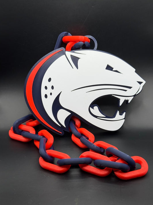 South Alabama Jaguars Logo oversized Chain Necklace "South In Your Mouth"