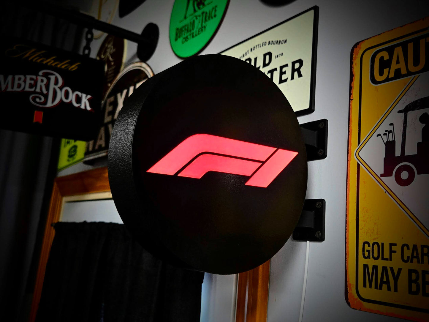F1 - FORMULA ONE 12 Inch Light Box LED Sign 3D Printed Wall Decor Man Cave